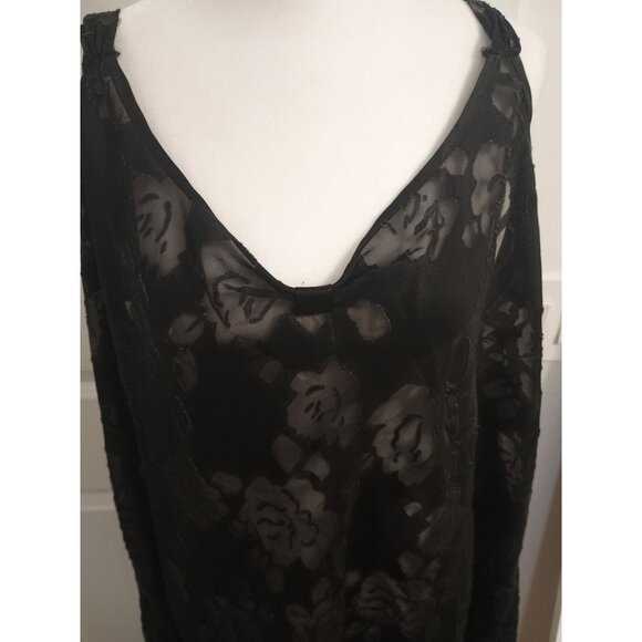 Just My Size Black Lace Gown with Robe Size: 3XL - Picture 3 of 13